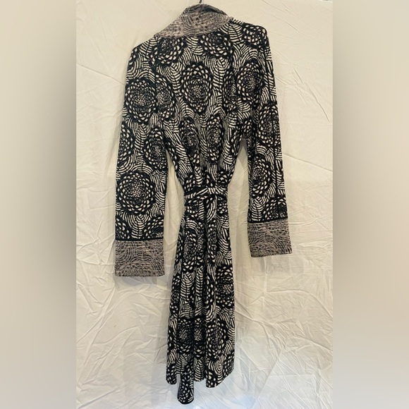 Missoni long cardigan sweater w/ belt (Black/White/Purple) (size 6) - Picture 2 of 4